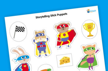 Superhero Stick Puppets